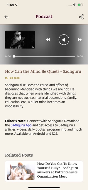 Sadhguru app download